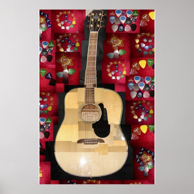 Gitarre-Liebe Poster (Vorne)