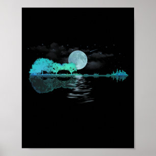 Gitarre Liebe Reflections Poster