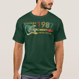 Gitarre Lover 35 Jahre Alte Geschenke Vintag 1987  T-Shirt