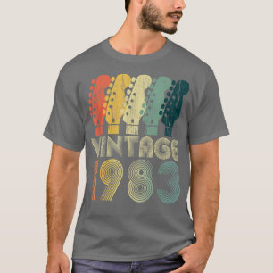 Gitarre Lover 39 Jahre Alte Geschenke Vintag 1983 T-Shirt