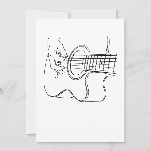 Gitarre Lover| Akustische Gitarrengeschenk Dankeskarte (Vorderseite)
