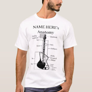 Gitarre Lover Anatomie einer Gitarre T-Shirt