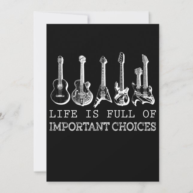 Gitarre Lover| Das Leben ist voller wichtiger Ents Dankeskarte (Vorderseite)