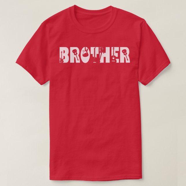 Gitarre Lover Gitarrist Brother Funny Music Father T-Shirt (Design vorne)