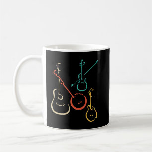 Gitarre Lover Gitarrist Retro bluegrass mandolin g Kaffeetasse
