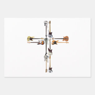 Gitarre Lover Guitar Cross Geschenk Geschenkpapier Set