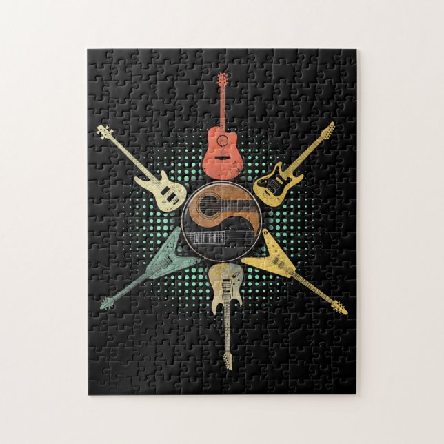 Gitarre Lover| Retro Style | Geschenk für Gitarris (Vertikal)