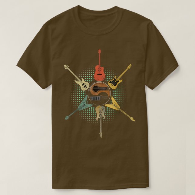 Gitarre Lover Retro Style Geschenk für Gitarrist T-Shirt (Design vorne)
