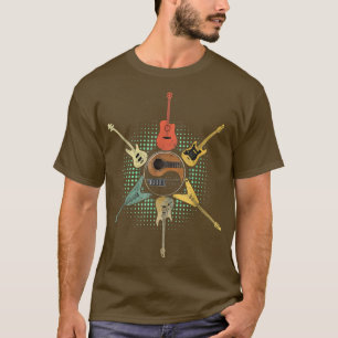 Gitarre Lover Retro Style Geschenk für Gitarrist T-Shirt