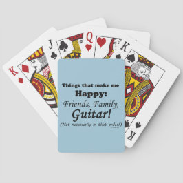 Gitarre macht mich glücklich spielkarten