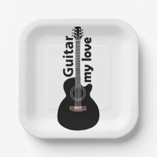 Gitarre Meine Liebe Gitarre Musical Party Pappteller