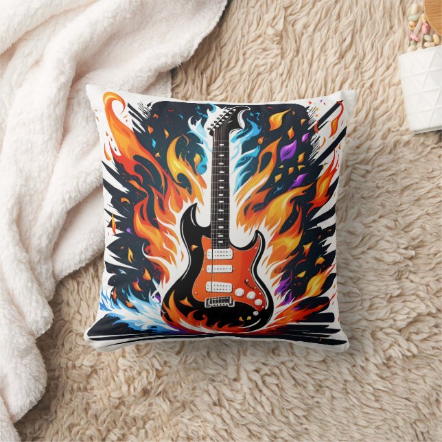 Gitarre mit Energie in einem dynamischen Display Kissen (Decke)