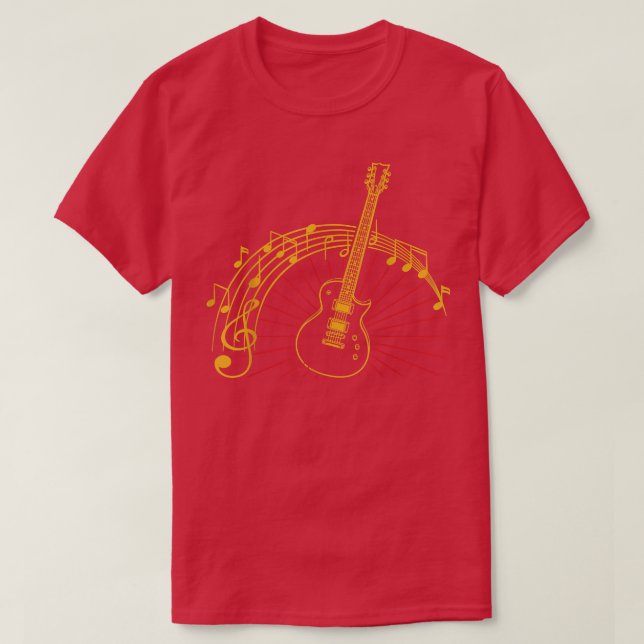 Gitarre Music Lover Guitar T-Shirt (Design vorne)