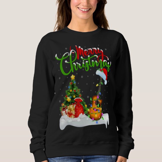 Gitarre-Musik Weihnachtsdekorationen Chris Sweatshirt (Vorderseite)