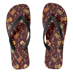 Gitarre Musiknoten Muster Flip Flops