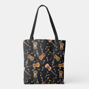 Gitarre Musiknoten Muster Tasche