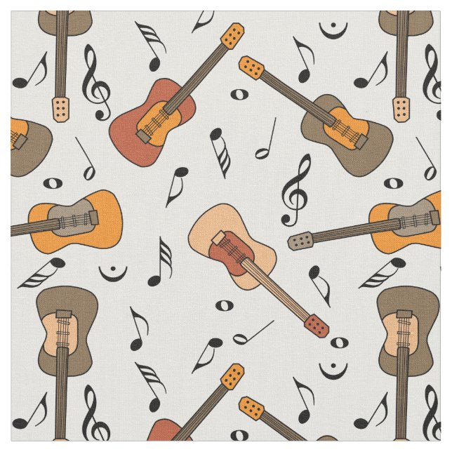 Gitarre-Musiknoten Stoff (Nahaufnahme)