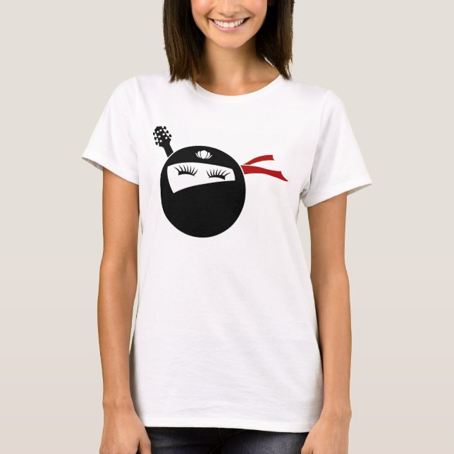 Gitarre Ninja T für Mädchen T-Shirt (Vorderseite)