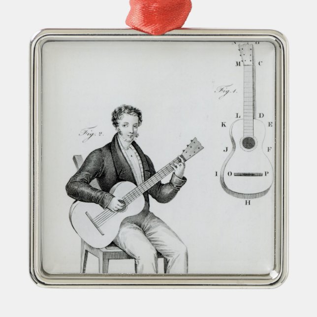 Gitarre Ornament Aus Metall (Vorne)