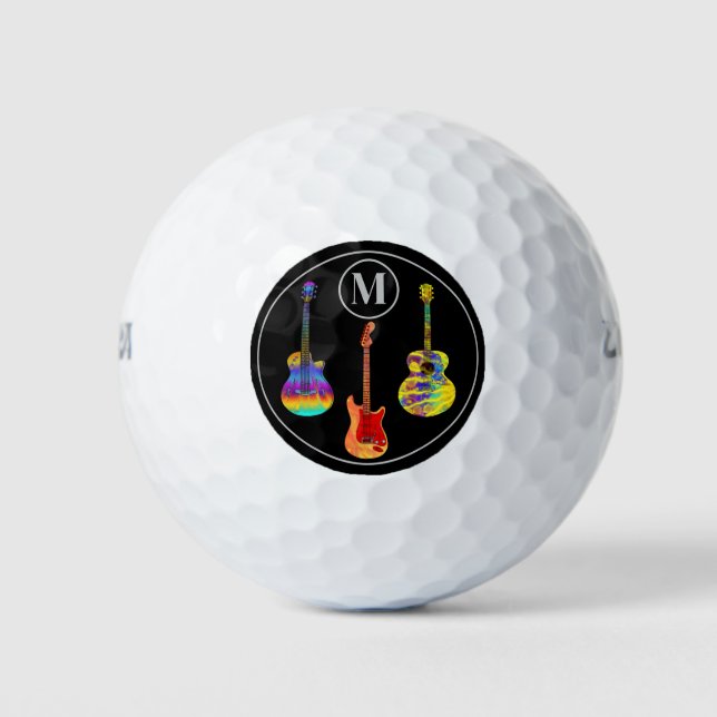 Gitarre personalisiert golfball (Vorderseite)