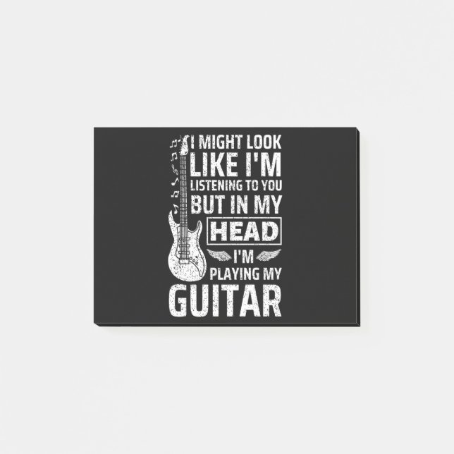 Gitarre Post-it Klebezettel (Vorderseite)