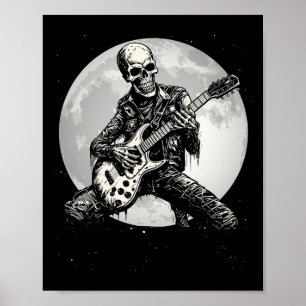 Gitarre Punk Rock Musik Halloween Mens Kids Poster