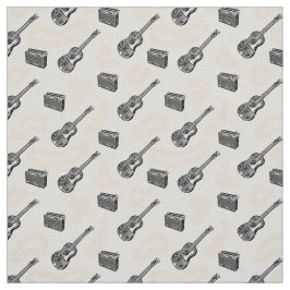 Gitarre Radio Muster Custom Linen Fabric Stoff