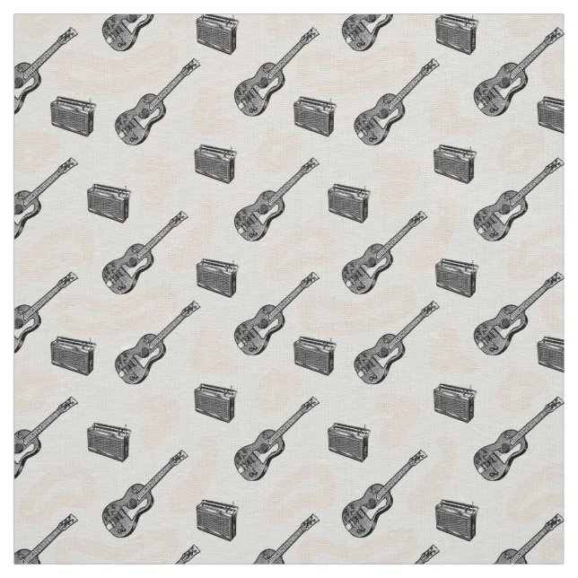 Gitarre Radio Muster Custom Linen Fabric Stoff (Muster)