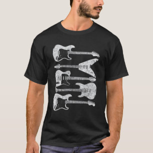 Gitarre Retro-Stil für Gitarristen T-Shirt