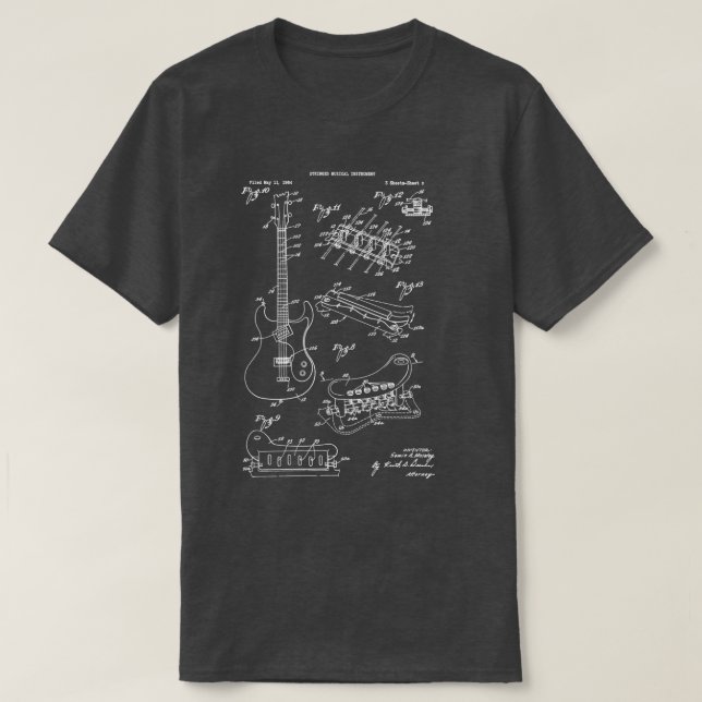 Gitarre Rock Music Musician Band T-Shirt (Design vorne)