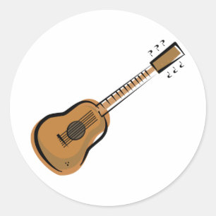 Gitarre Runder Aufkleber