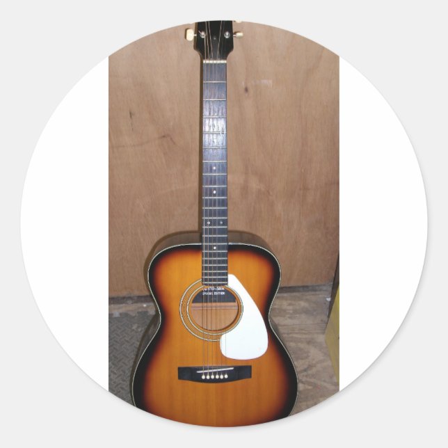 Gitarre Runder Aufkleber (Vorderseite)