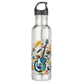 Gitarre schaukelt Wasser-Flasche Edelstahlflasche