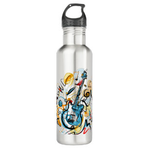 Gitarre schaukelt Wasser-Flasche Edelstahlflasche