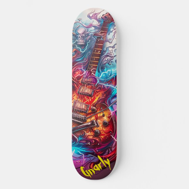 Gitarre Skateboard (Vorderseite)