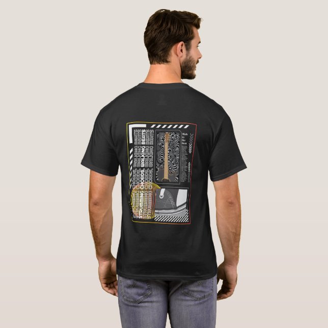 Gitarre & Sneakers: Lässige Musikvibes T-Shirt (Schwarz voll)