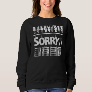 Gitarre Sorry I Dgaf Versteckte Nachricht Gitarren Sweatshirt