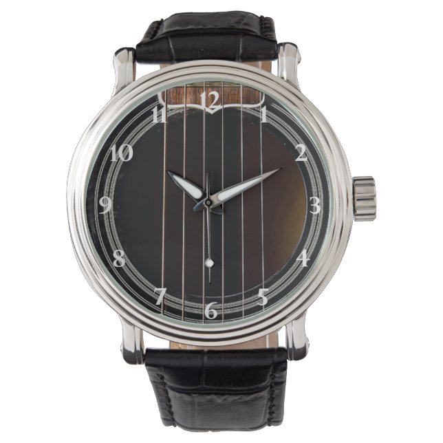 Gitarre Soundhole Armbanduhr (Vorderseite)