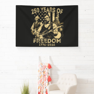 Gitarre spielen 4. Juli 250. Jubiläum Banner