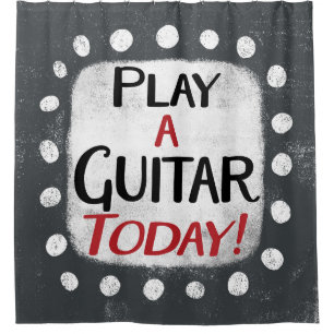 Gitarre spielen Heute Duschvorhang