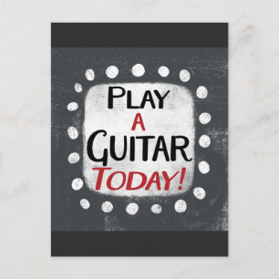 Gitarre spielen Heute Postkarte
