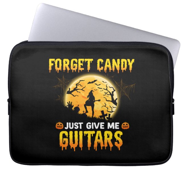 Gitarre spielen Hexe vergessen Candy nur geben Sie Laptopschutzhülle (Vorderseite)
