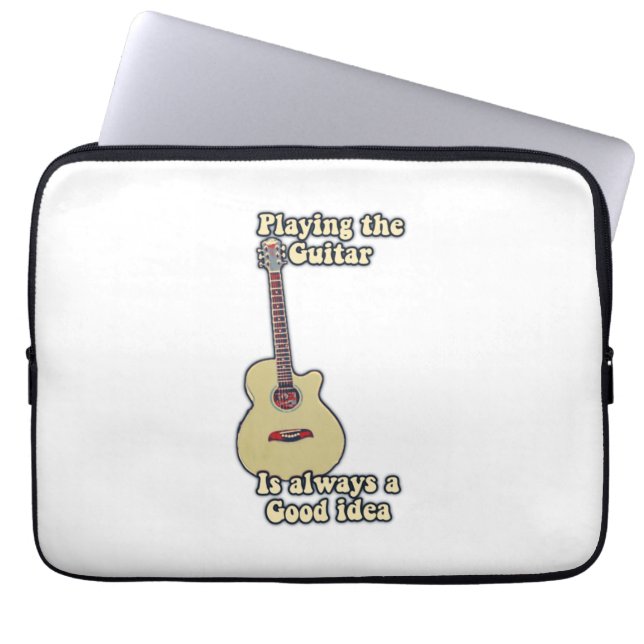 Gitarre spielen ist immer eine gute Idee. Laptopschutzhülle (Vorderseite)