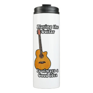 Gitarre spielen ist immer eine gute Idee. Retro Thermosbecher