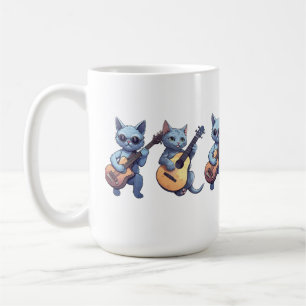 Gitarre spielen, Katzenliebhaber Kaffeetasse