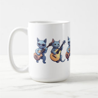 Gitarre spielen, Katzenliebhaber Kaffeetasse