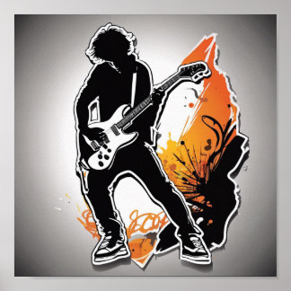 Gitarre spielen poster