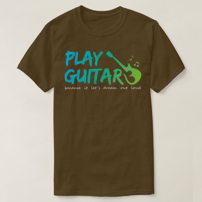 Gitarre spielen T-Shirt (Design vorne)