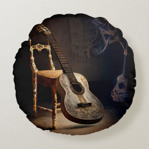 Gitarre Spotlight Rundwurfkissen Rundes Kissen