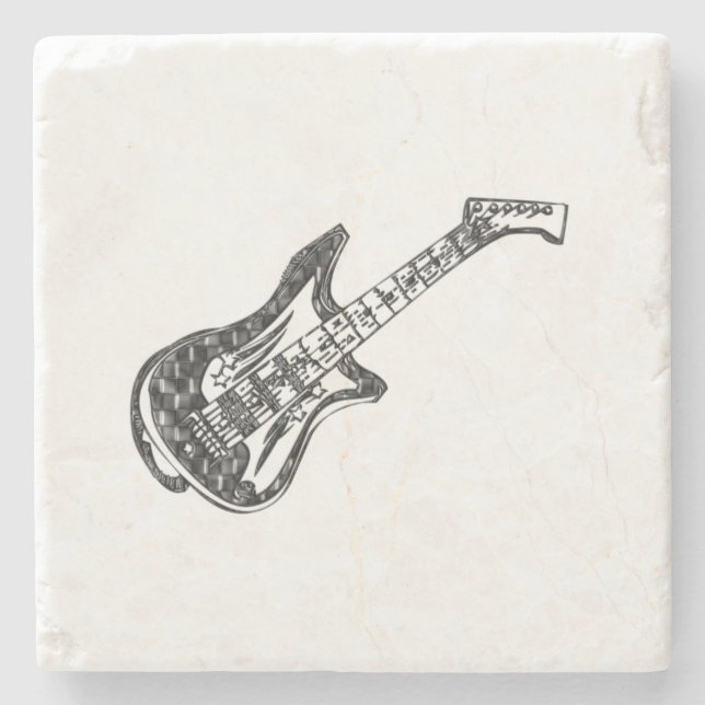 Gitarre Steinuntersetzer (Vorderseite)
